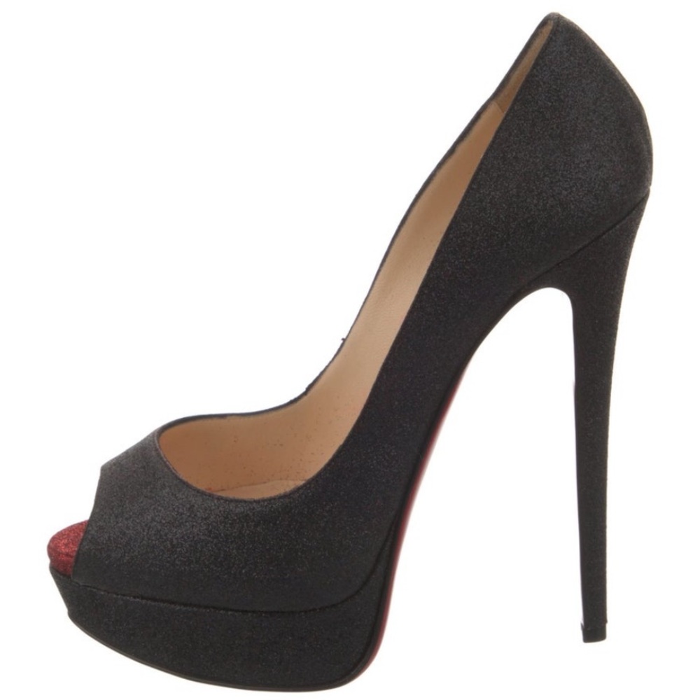 Christian Louboutin *NEW 👠 lady peep 150 glitter